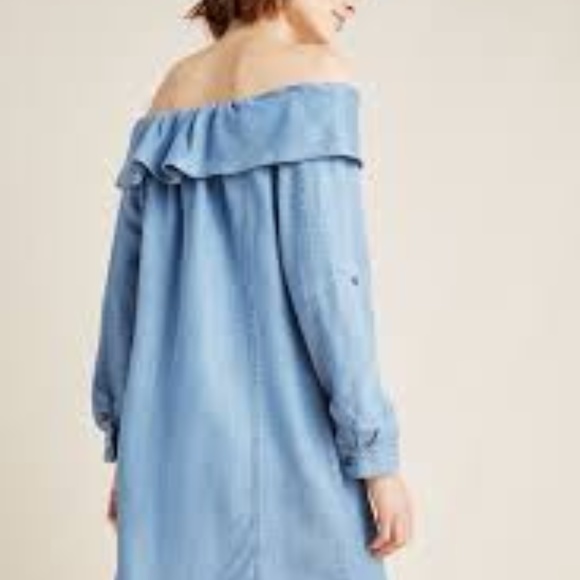 Pilcro Off-The-Shoulder Chambray Dress - Picture 2 of 4